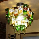 2 Tier 24 Beer Bottle Chandelier