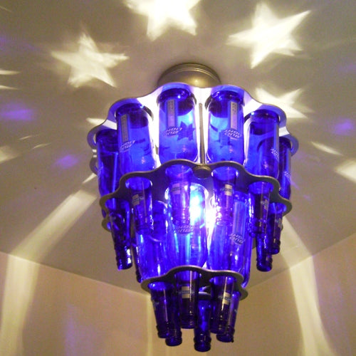 2 Tier 18 Beer Bottle Round Chandelier